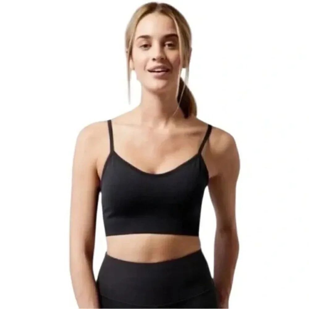 Athleta Renew Bra Black Extra Large D-DD Cup Sports NWOT